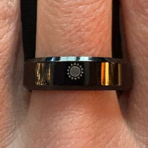 8mm My Moon black band Ring size 9